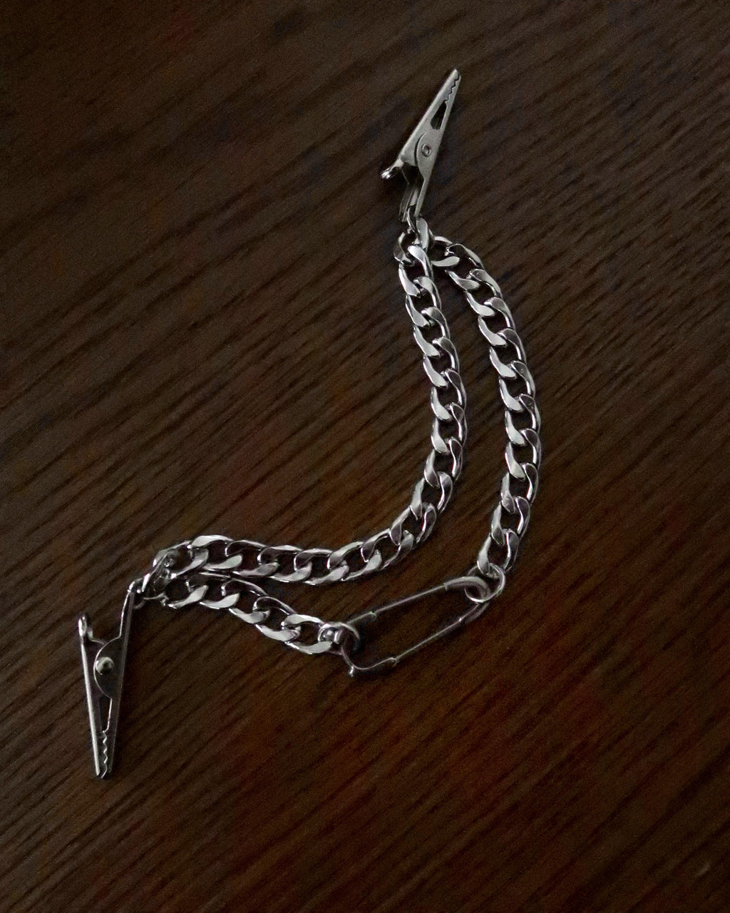 Dual Chain Clip Pin Pendant